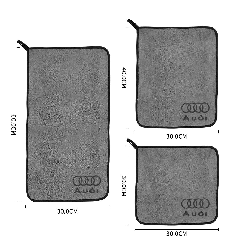 Car Wash Microfiber Towel Auto Cleaning Drying Cloth For Audi Sline A1 A3 A4 A5 A6 A7 A8 Q2 Q3 Q5 Q7 Q8 S1 S3 RS5 TT Accessories