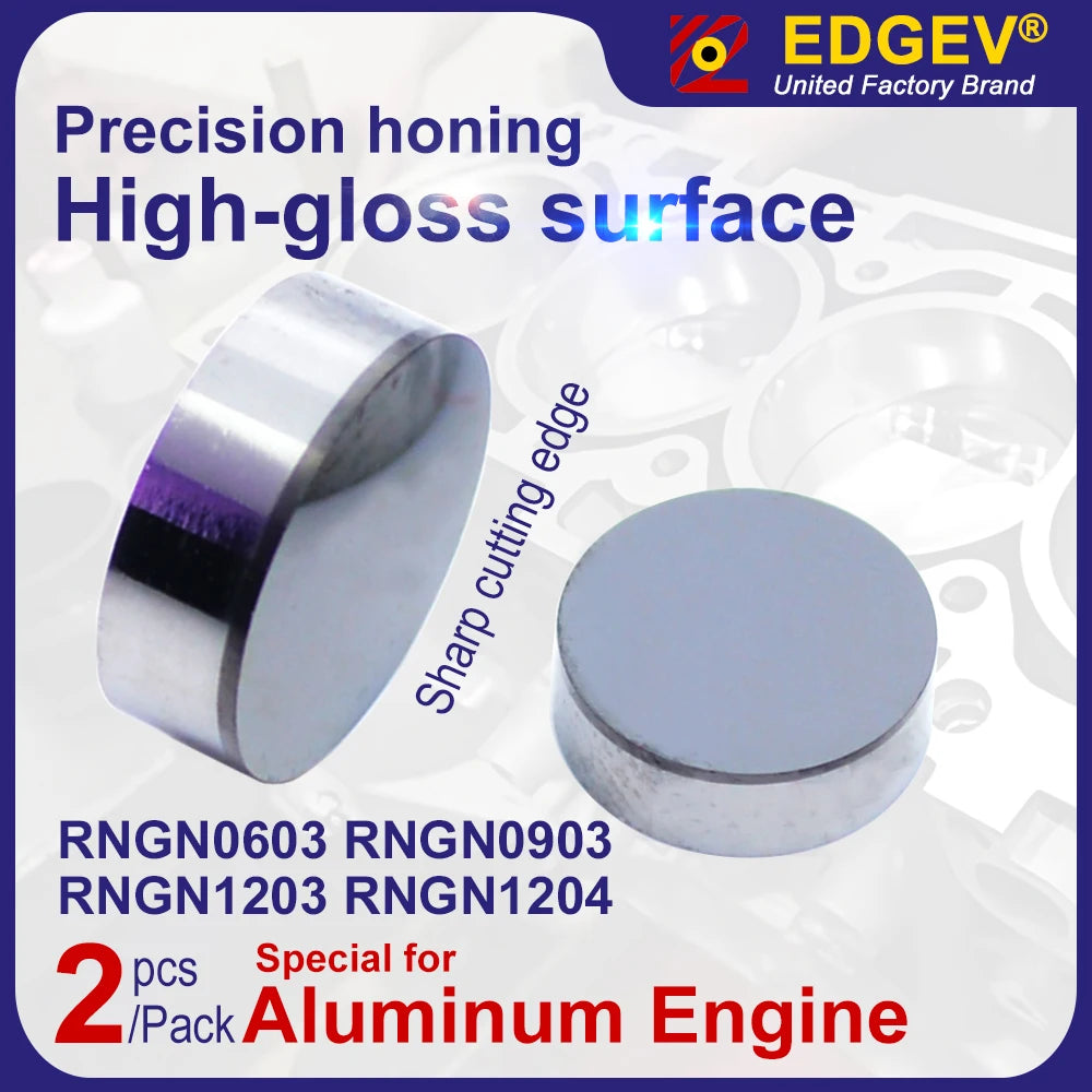 round PCD insert RNGN diamond milling cutter RNGN0603 RNGN090300 RNGN1203 RNGN1204 for aluminum engine block resurfacing tool