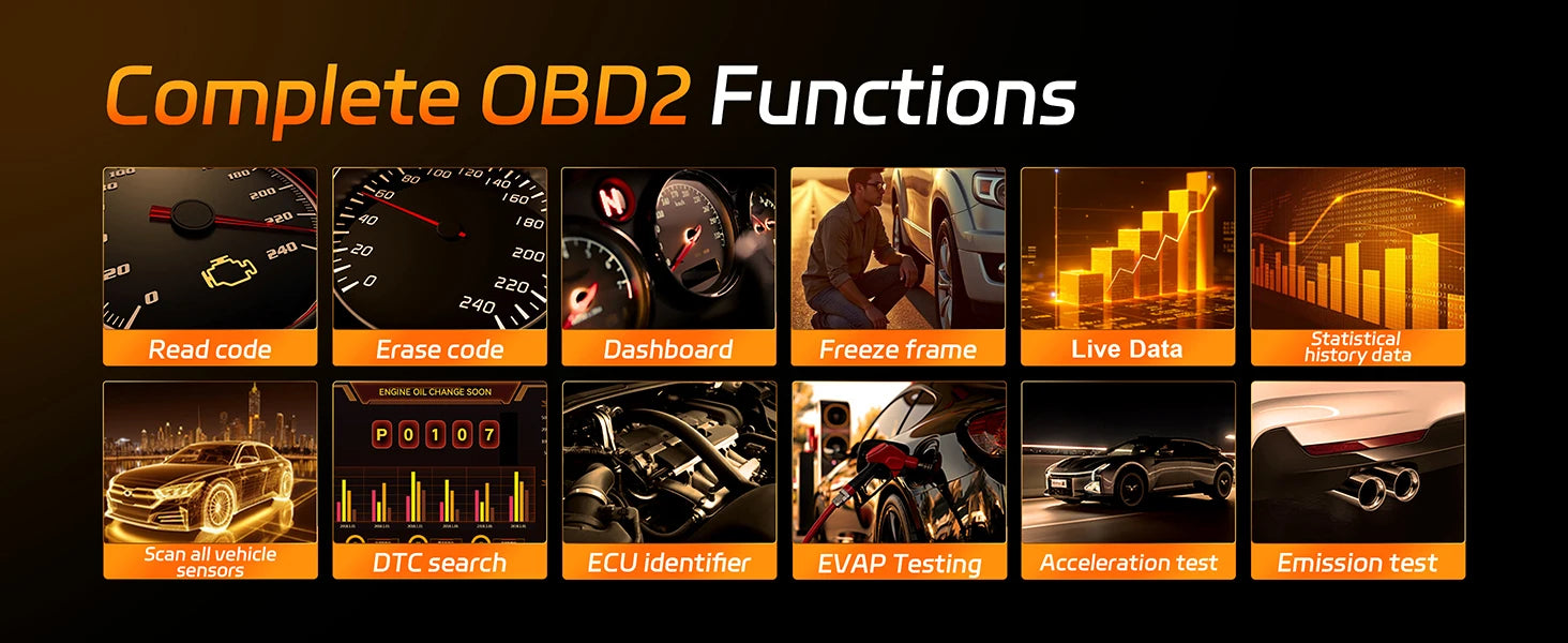 2026 KONNWEI KW905 Professional Car ELM327 OBD2 Scanner Bluetooth 5.0 for Android/IOS Code Reader Car Scanner Diagnostic Tool