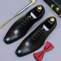Whole Cut Men's Oxford Shoes Genuine Leather Handmade Quality Comfortable Elegant Black Wedding Social Formal Shoes Man