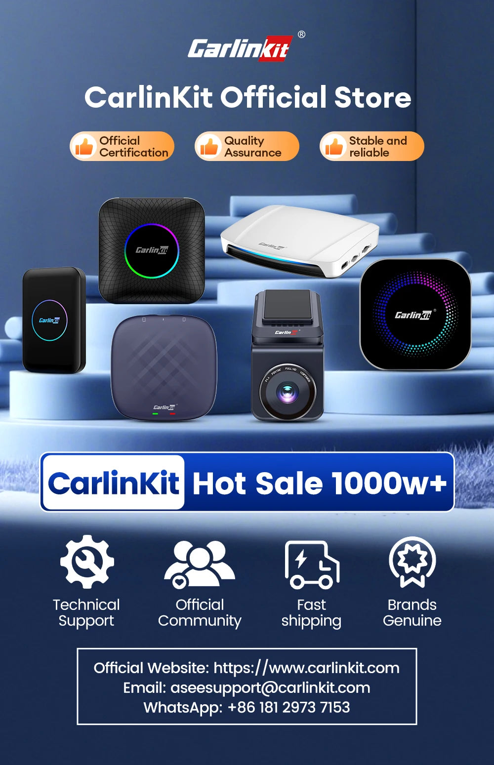 Mini Ultra 3 CarlinKit Wireless Android Auto & CarPlay Adapter 2.4Ghz&5Ghz WiFi BLE Auto Connect OTA Upgrade Mini Smart Car Box
