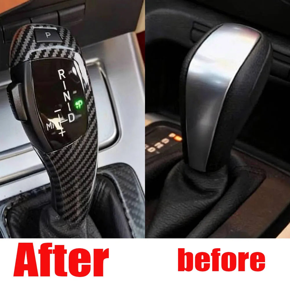 LED Electronic Gear Shift Knob for BMW E60 E61 E63 E64 E90 E92 E93 M3 M5 M6 Carbon Fiber/Black/Silver AT Car Gear Shifter Lever