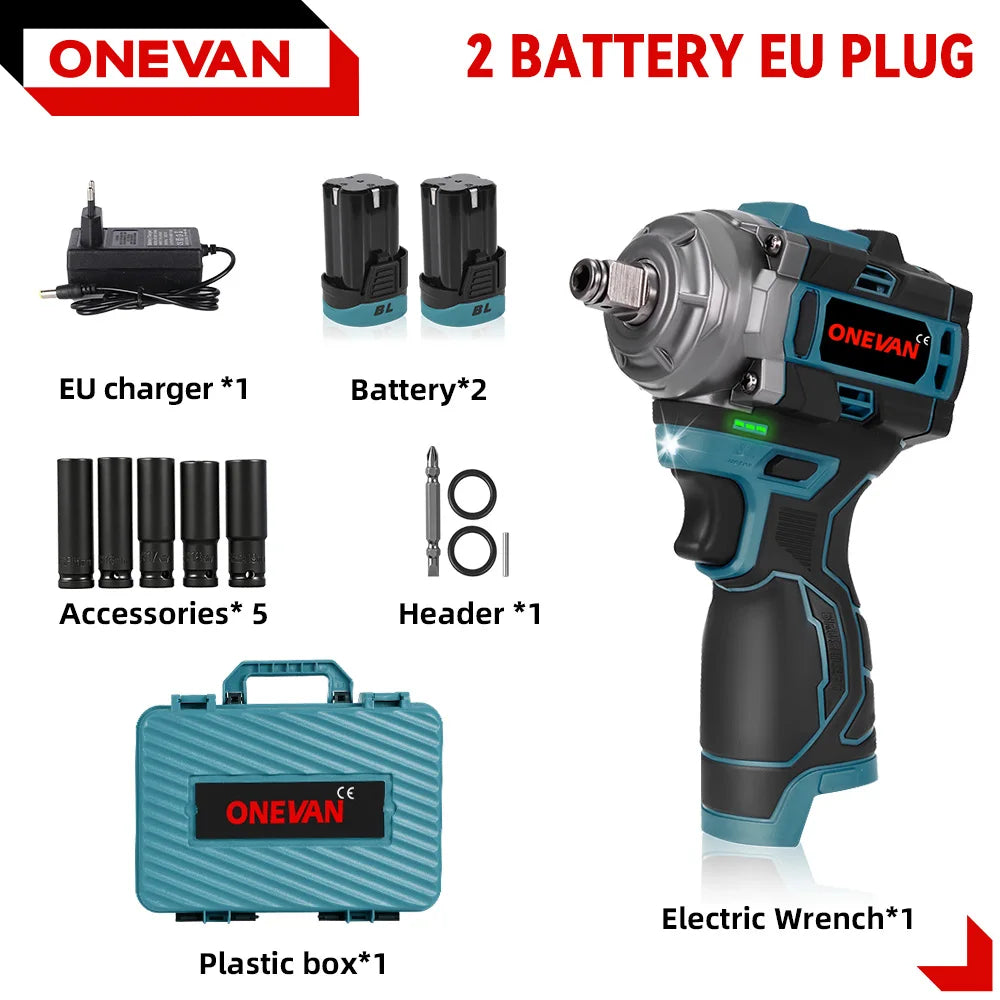 ONEVAN 500N.M Brushless Impact Wrench
