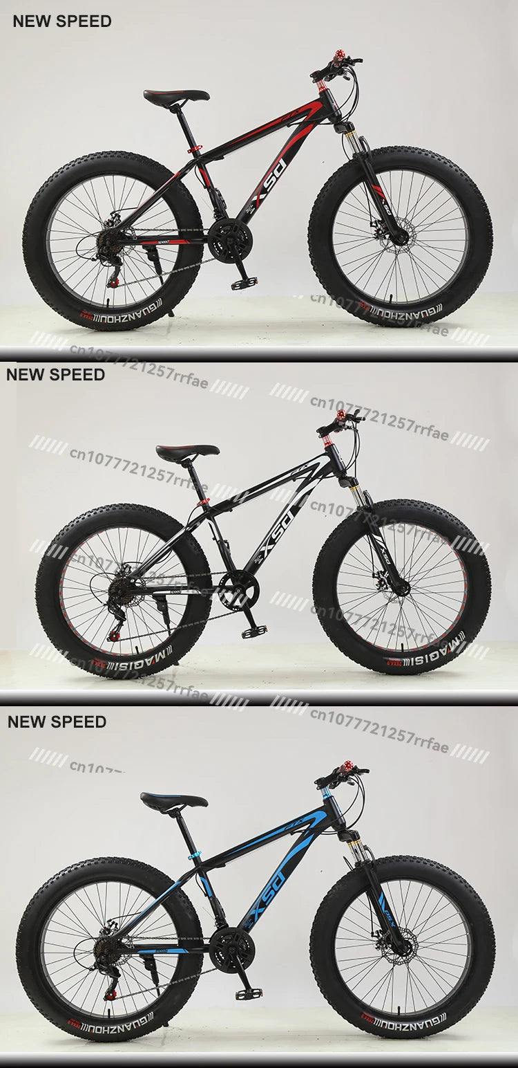 Direct From Factory Mountain Bike Fat Tire Snowmobile, Wholesale 20/26 Inch Snowmobile 4.0 Tire Bike