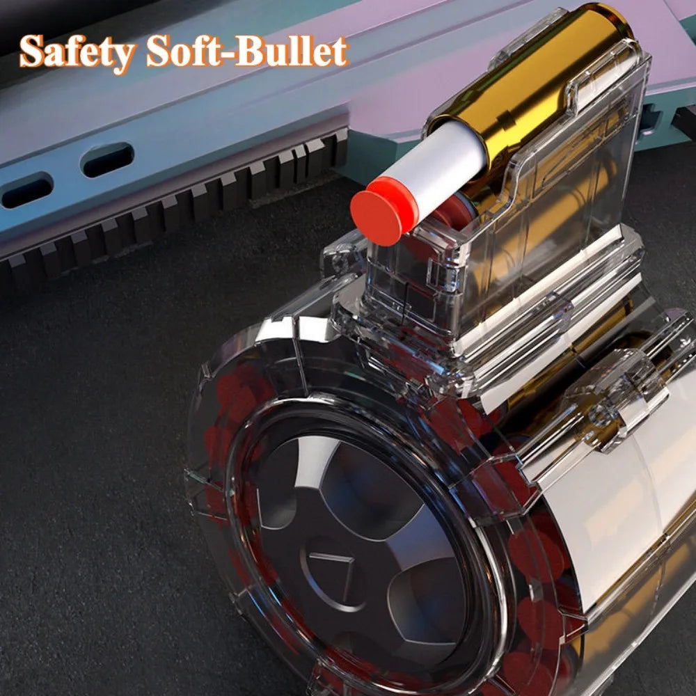 98K Upper Pressure Shell Ejection Soft Bullet Gun Can Fire Sniper Rifle Outdoor Battle Model Toy Manually Loaded Christmas Gift