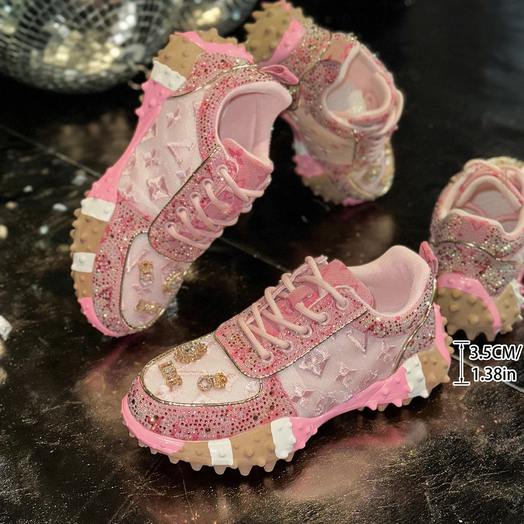 Women Casual Sneakers Fashion Luxury Rhinestone Ladies Shoes New Outdoor Platform Female Sports Shoes Zapatos Mujer shoes women