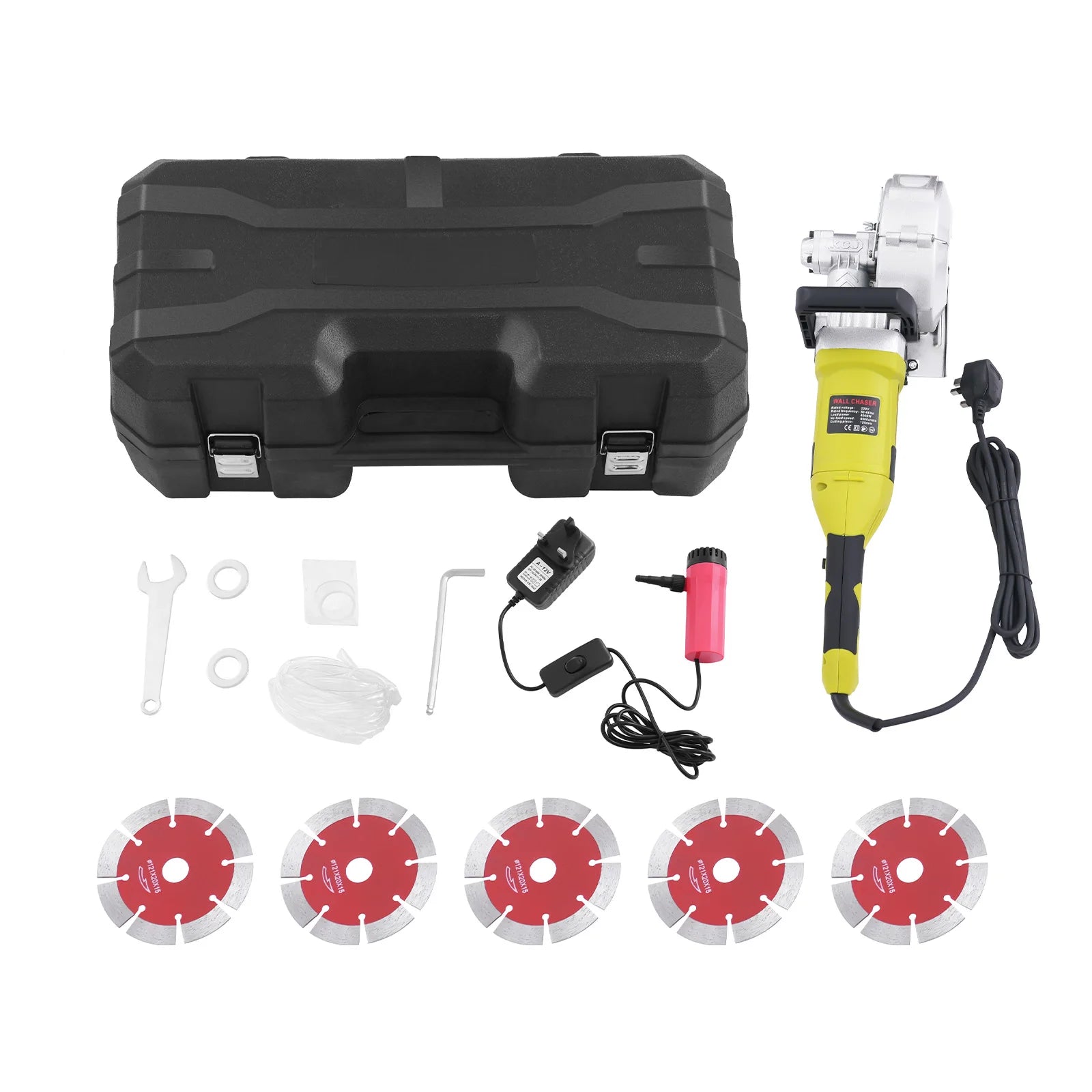 4000W Electric Wall Slotting Machine Circular Saw Concrete Cutter Brick Slot Cutter Groove Cutting Wall Chaser 4.76 IN 220V