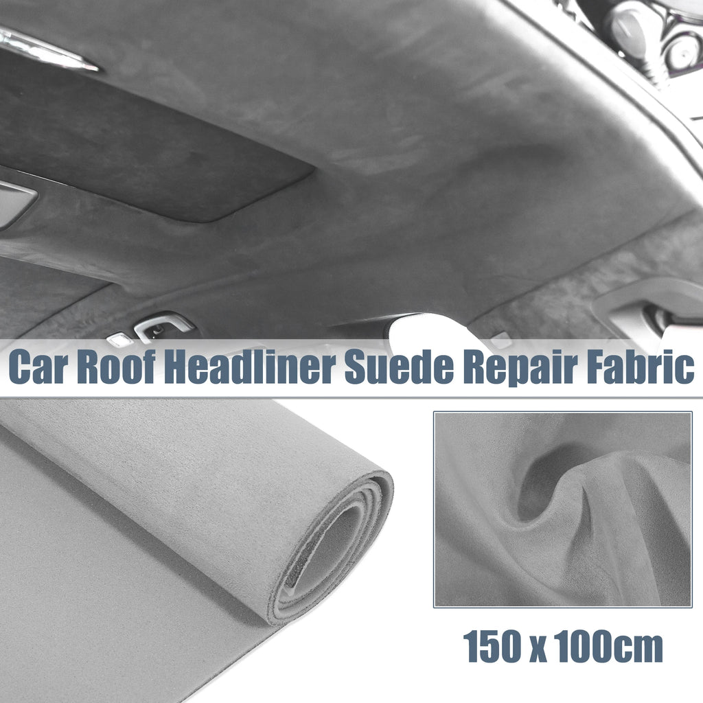 UXCELL Suede Headliner Fabric Foam Backed for Car Truck Interior Trim Protect Aging Broken Faded DIY Replacement 200x152cm