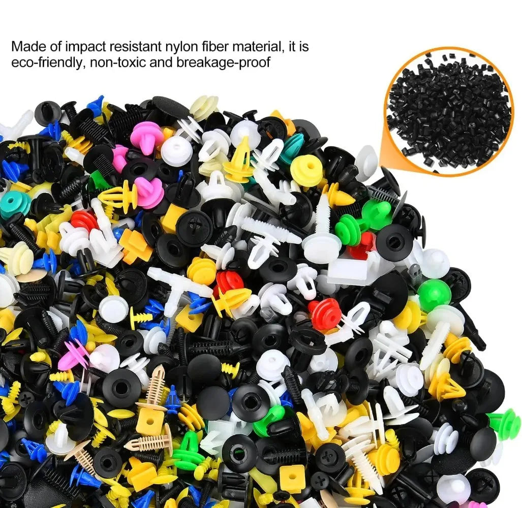 1000Pcs Mixed Car Buckle Car Bumper Door Panel Fixed Clip Universal Car Clip Mixed Car Bumper Fender tive Door Panel Prot