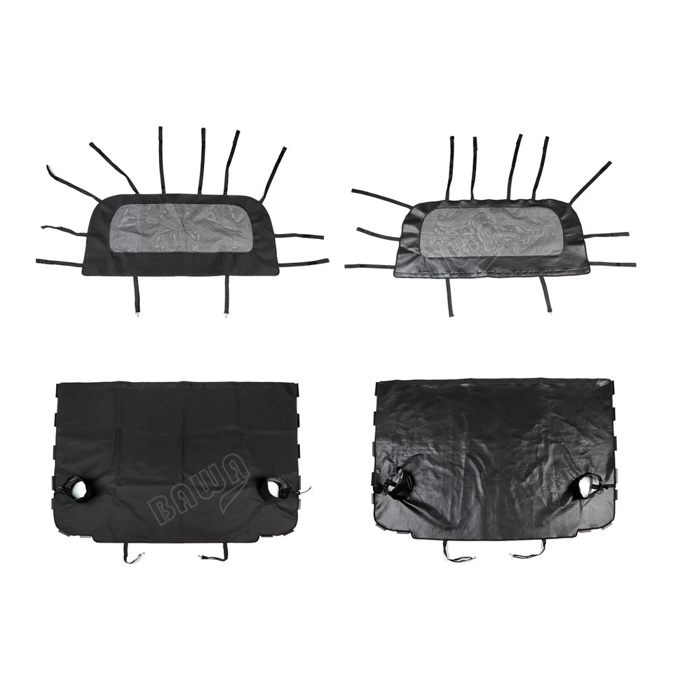 BAWA Rear Seat Separation Mesh/Trunk Cloth Separation for Jeep Wrangler JK 2door 2007-2017 Pet Isolation Net Accessories