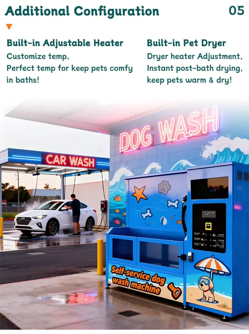 Customized Multi-Function Self Service Dog Wash Machine with Disinfecting Cycle for Pet Shops and Parks