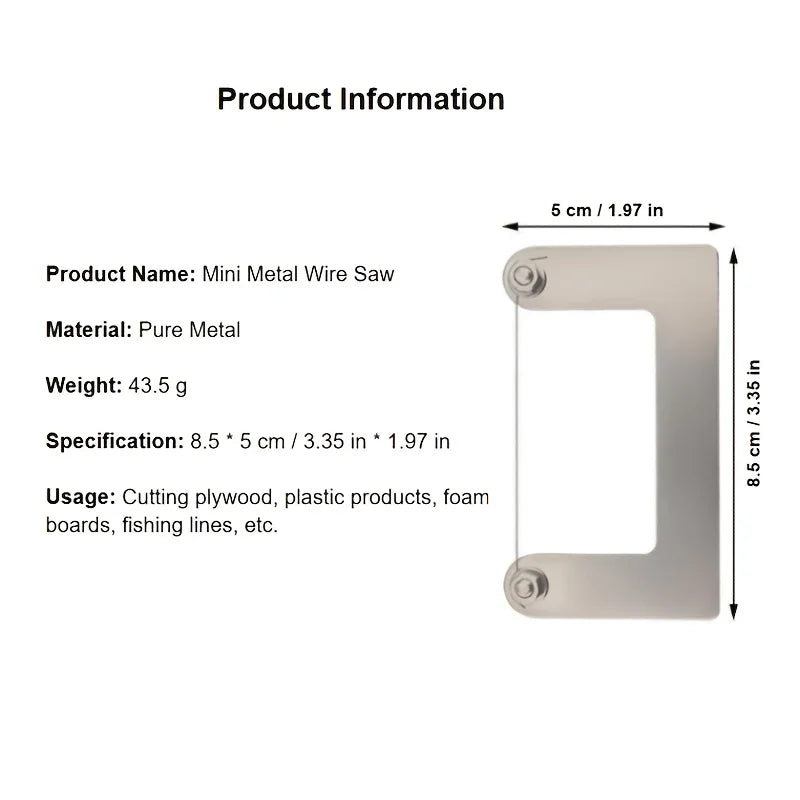 DIY Handcrafted Saw Multi-functional Mini Wire Saw Cutter, Wear-resistant and Rust-proof Woodworking Plastic Model Precision
