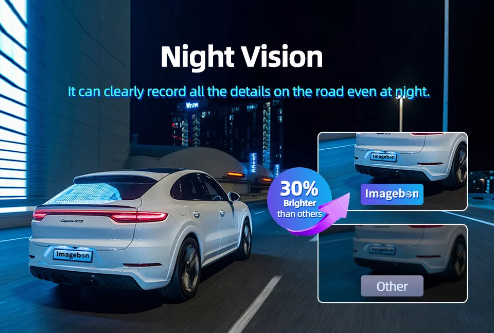 Imagebon H70 Plus 11.4" 4K QLED Car DVR Wireless CarPlay & Android Auto ADAS Dash Cam WiFi AUX GPS Navigation Loop Recording