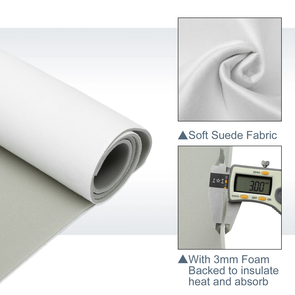 UXCELL Suede Headliner Fabric Foam Backed for Car Truck Interior Trim Protect Aging Broken Faded DIY Replacement 200x152cm