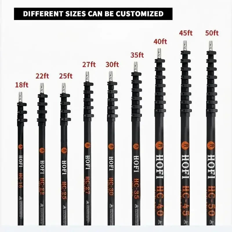 3K Carbon Fiber Telescopic Cleaning Rod Multi-Functional Solar Panel Cleaner HC4509 Eco-Friendly Efficient Dust Removal Tool