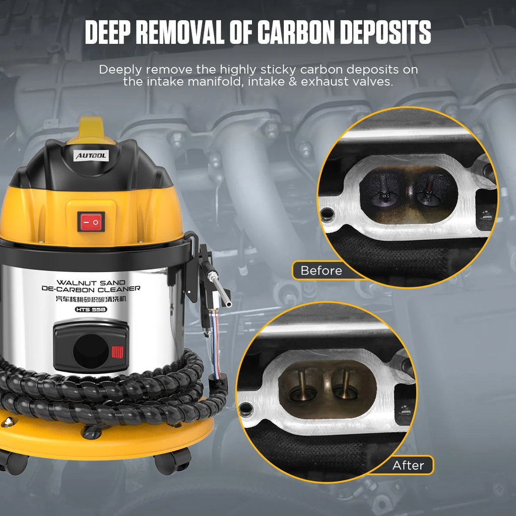 AUTOOL HTS558 Car Engine Carbon Deposition Cleaner Intake Pipe Valve Cleaning Machine Decarbonizing Automotive Decarbon Wash