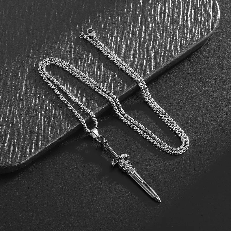 Personality Design Punk Goth Style Sword Drop Dangle Earrings for Men New Trend Hip Hop Rock Party Jewelry Y2K Accessories