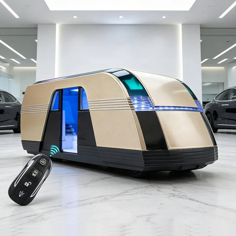 NEW 1:24 Robovan VAN Key Control Alloy Car Model Sound and Light Pull Back Car Model Collectibles Birthday Gift