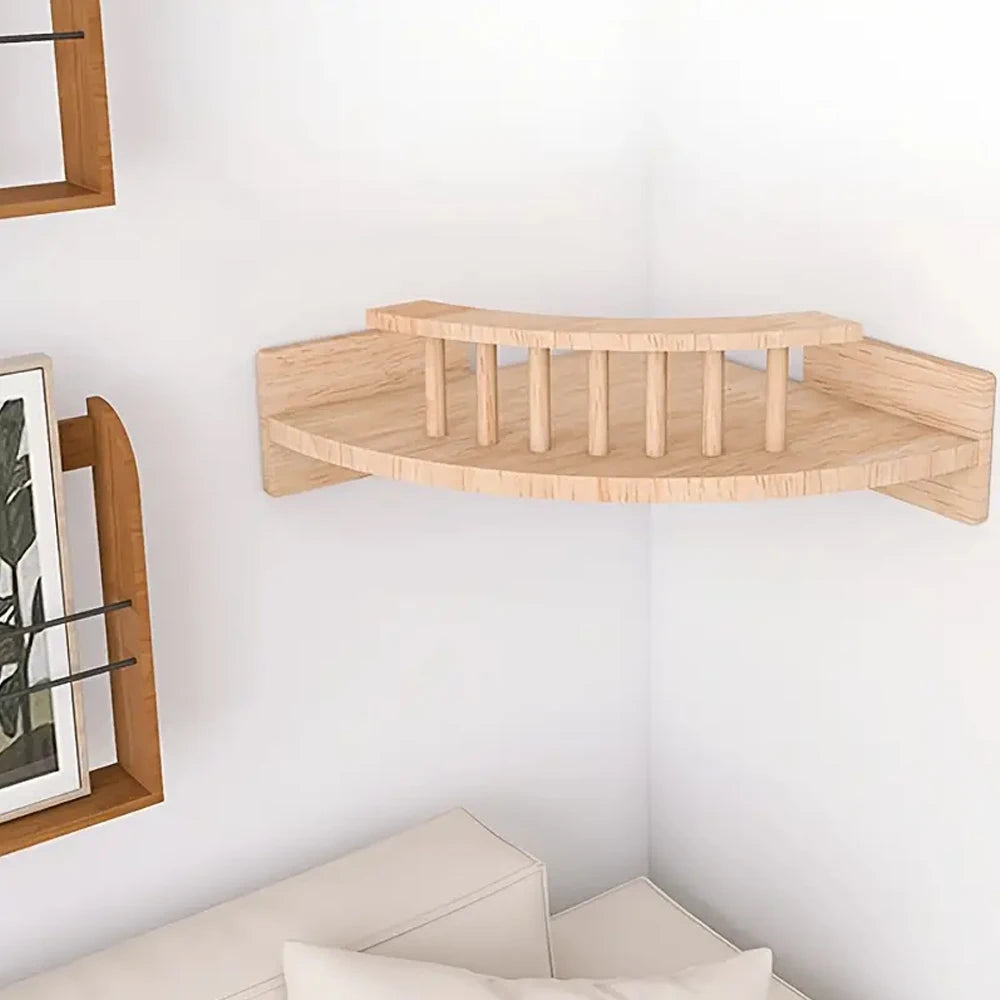 1Pc Cat Hammock Wall Shelves Corner Climbing Shelf Perches  Wall Furniture for Resting Space Saving for Medium Small Cats