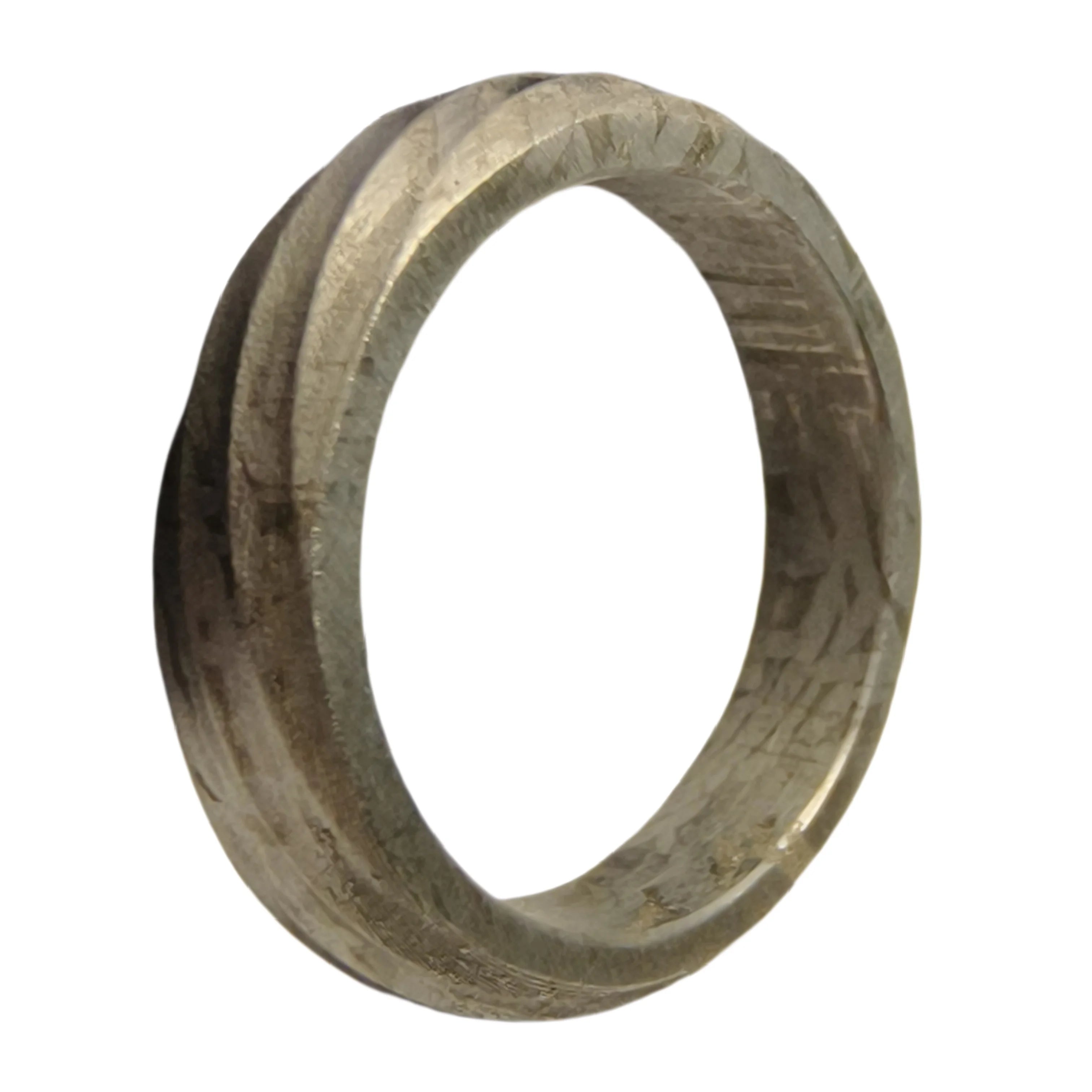 Muonionalusta Meteorite Ring Natural Iron Meteorite Pendant Handmade Carving Craft Jewelry Meteorite Ring-S