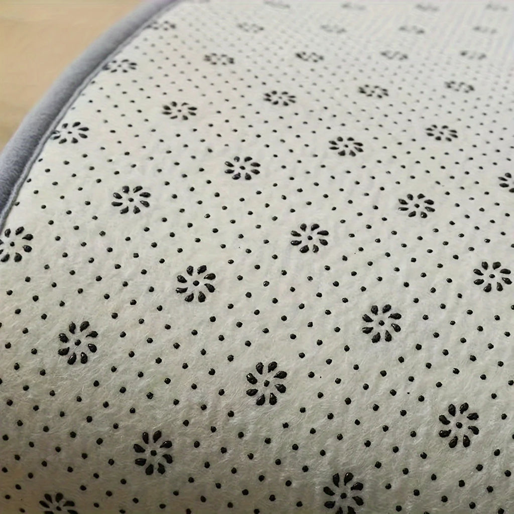Simple L-shaped long strip bathroom non-slip floor mat flannel absorbent cushion home shower room corner carpet door mat