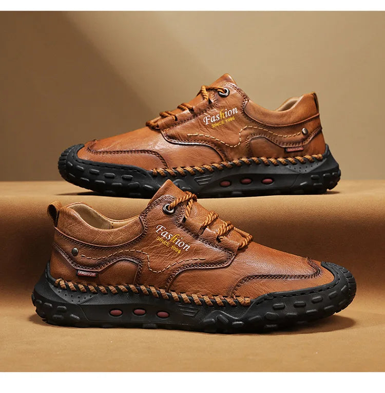 New Genuine Leather Mens Casual Shoes Fashion Lace Up Business Oxford Shoes for Men Outdoor Walking Sport Shoes Tennis Masculino