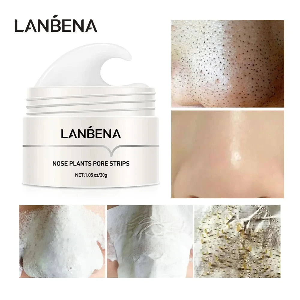 LANBENA Face Mask Blackhead Remover Skin Care Nose Mask Pore Strip Deep Cleaning Peeling Acne Treatment Facial Mask