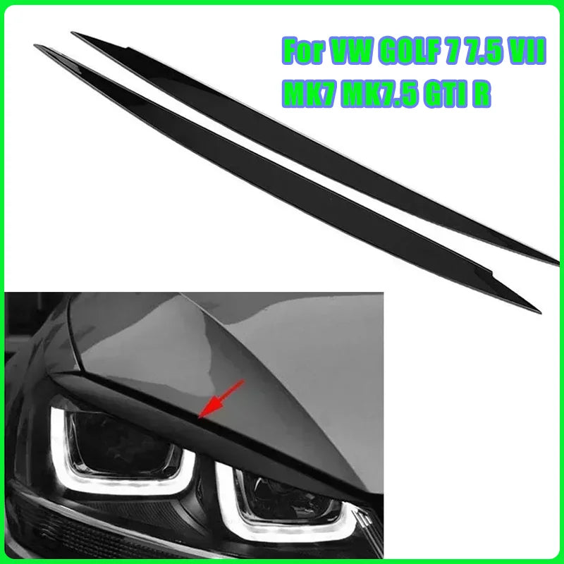 For VW GOLF 7 7.5 VII MK7 MK7.5 GTI R GTE GTD 2013-2020 Headlights Eyebrow Eyelids Stickers Trim Cover Accessories Body Kit