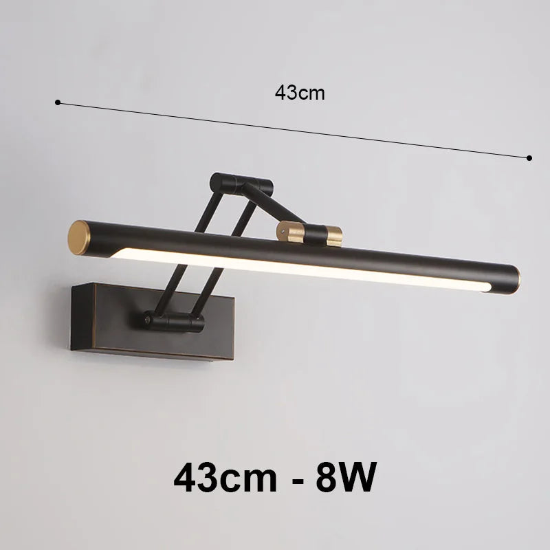 Mirror Light LED Wall Lamp Modern Bathroom Wall Light 43cm 58cm AC85 - 265V Indoor Lighting Bedroom Wall Sconces Light Fixtures