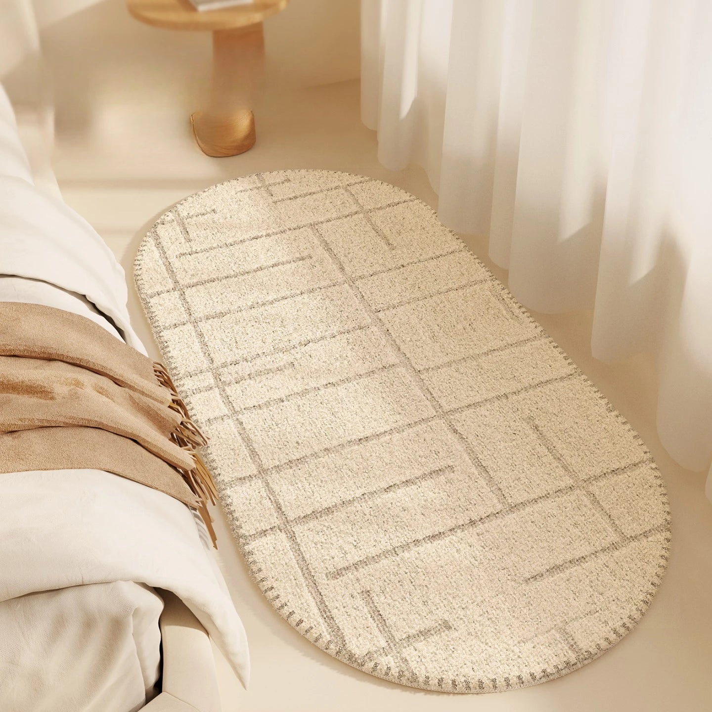 Modern Style Rugs for Bedroom Fluffy Soft Living Room Decoration Simple Carpet Thick Plush Bedside Floor Mat Washable Lounge Rug