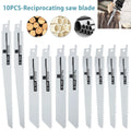10Pcs Reciprocating Saw Blades Multi-Purpose Saber Saw Handsaw for Wood Metal Plastic Pipe Cutting Power Tool Accessories