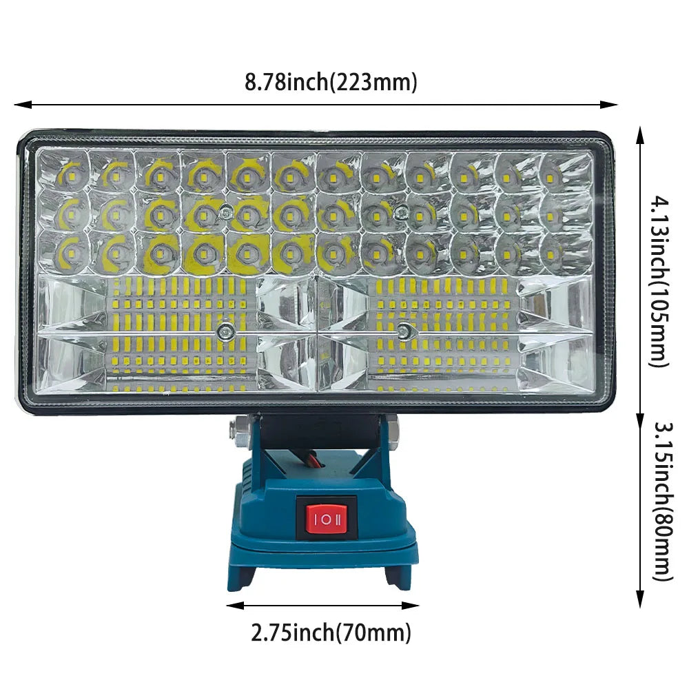 LED Work Light 3/4/8Inch For Makita 14.4V 18V Li-ion Battery Lamp With USB Outdoor Flashlight Lantern Camping Emergency Light