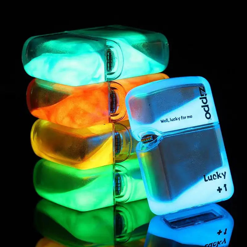 Zippo Creative Luminous Flowing Sand Oil Lighter combination, Shell Fuel Lighter unisex Windproof Collection in box