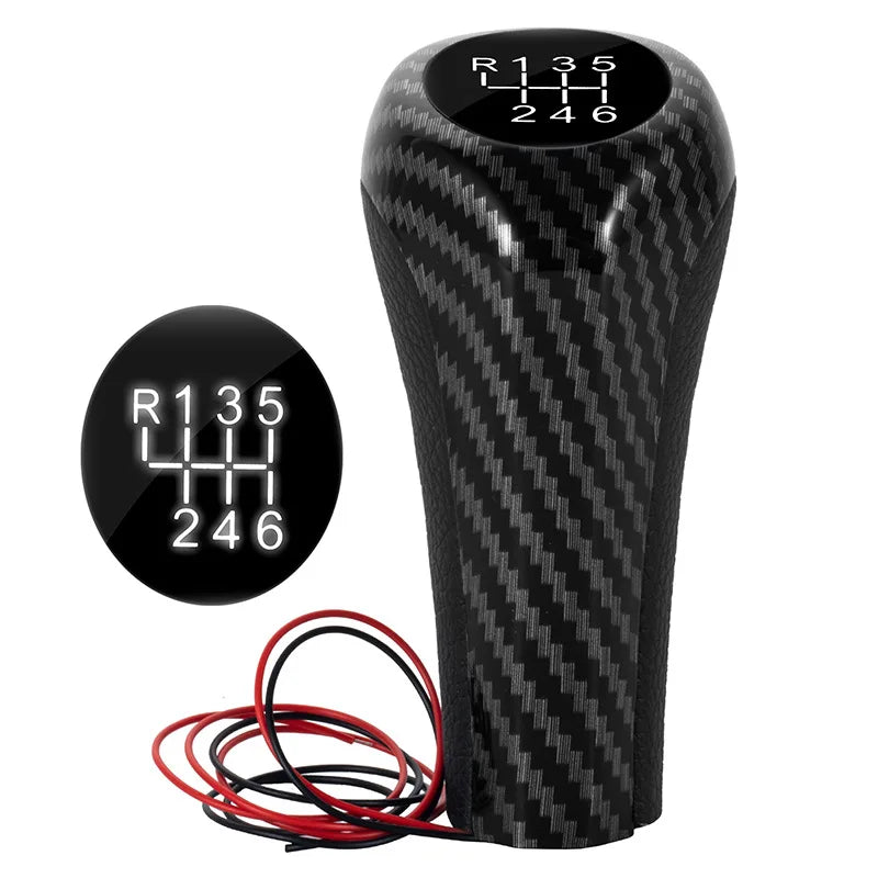 Bouton de levier de vitesses de voiture à LED 5/6 vitesses Levier de vitesses pour BMW F30 E60 E61 E28 E34 E39 X1 X3 E84 X4 F26 M3 M4 M5