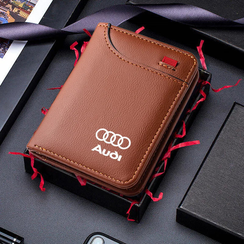 Car Driver License Purse Credit Card Holder Case Leather Wallet For Audi SLINE A3 A4 A6 RS3 RS7 RSQ8 S3 RS6 A5 Q8 A1 Q7 Q3 Q5 TT