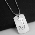 HNSP 316L Stainless Steel Initials Pendant Chain Necklace For Men 26 Letter Name Jewelry Accessories