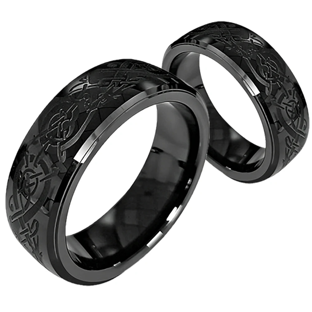 T5577 RFID 125kHz Chip Dragon Pattern Ceramic Ring Rewritable Clone EM4100 Cabinet Lock Key Cards