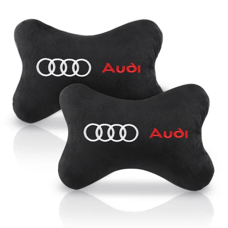 Car Neck Pillow Headrest Pad for Audi sline A4  B7 B8 B9 A3 8P 8V 8L A5 A6 C6 C5 C7 4F A1 A7 A8 Q2 Q3 Q5 Q7 RS3 RS4 RS5 RS6 TT