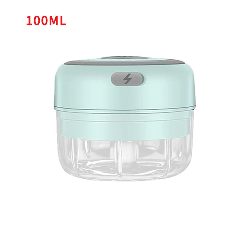 HiPiCok Hachoir à Viande Électrique, Presse-ail, Mini Hachoir Électrique, Hachoir à Légumes, Hachoir Mixeur, Appareils de Cuisine USB