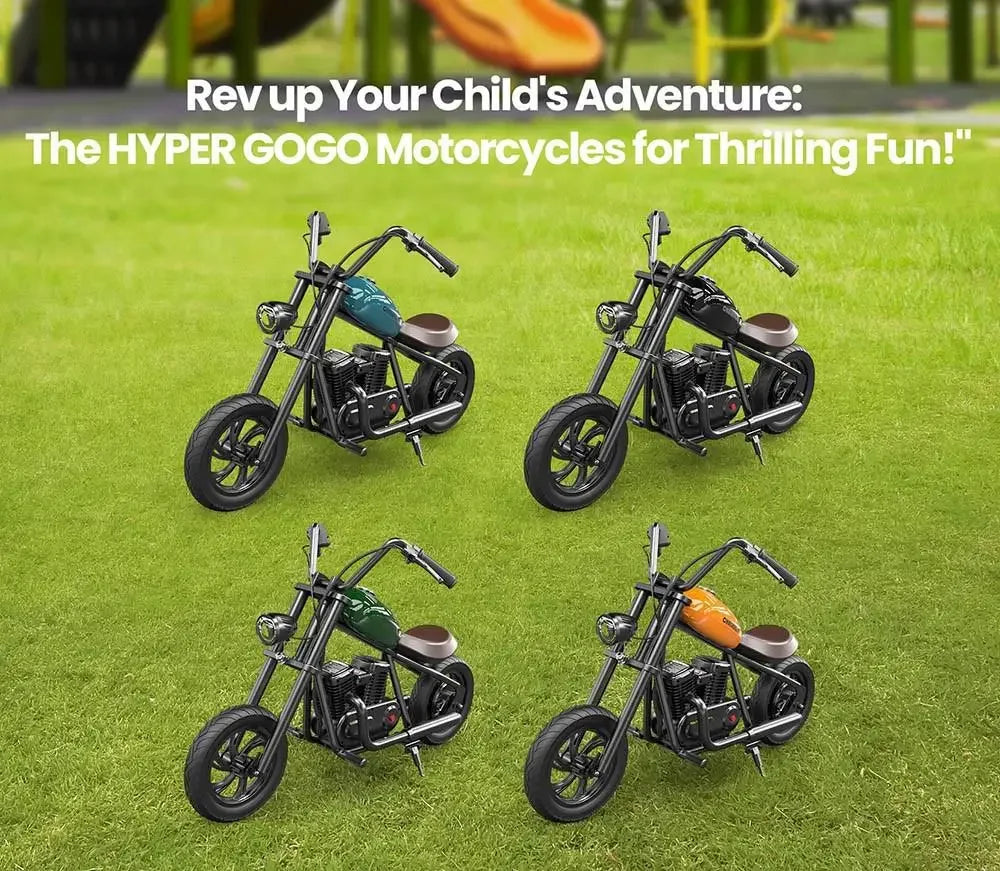 HYPER GOGO Challenger 12 Kids Electric Motorbike 160W 24V 5.2AH 12*3 In Tire Children Electric Motorcycle Mini Electric Scooter