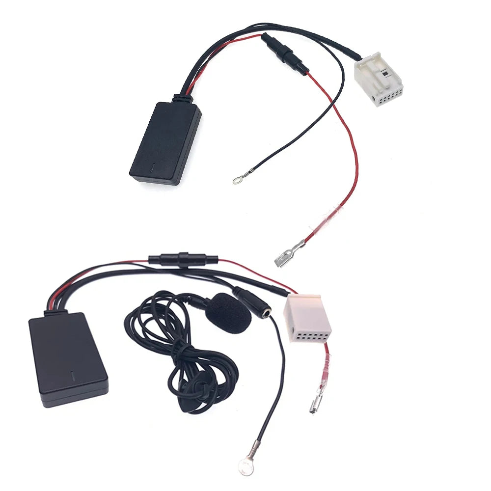 Module Bluetooth de voiture d'entrée audio sans fil 12 broches Adaptateur de câble Aux pour Audi A3 TT A4 S4 A6 A8 A8L 2007-2014 CD six disques
