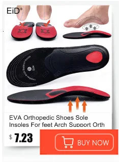 EiD New Arch Support 25mm Orthotic insole Black Leather orthotics Insoles for Flat Foot O/X Leg Corrected Shoe Sole insert pads