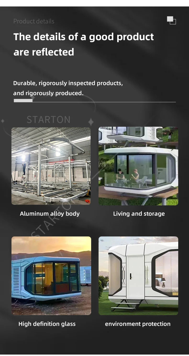 Capsule House Space Capsule With Intelligent S custom.2 Stories Frame House Prefabricated Prefab Modern Home Luxury Houses