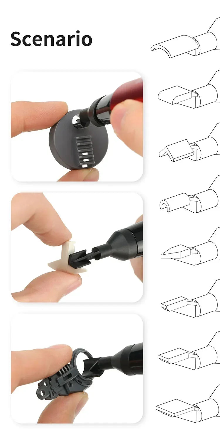 DSPIAE DIY ES-A Reciprocating Sander Electric Grinding Pen Plastic Model Sanding Paper Head for Military Model Craft Tools Hobby
