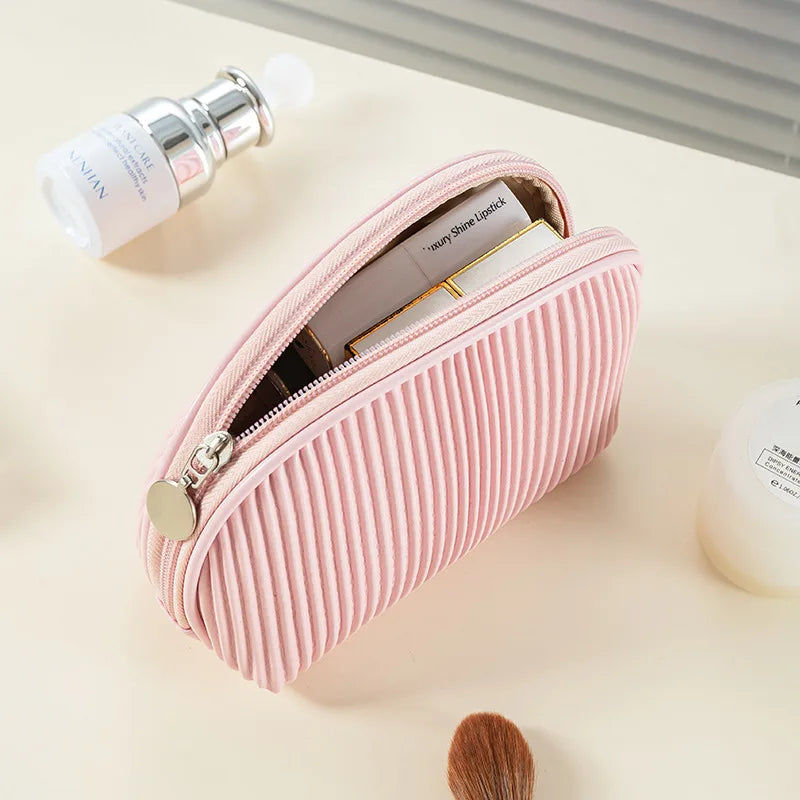 New 3PCS Makeup Bag Set for Women – Lightweight PU Leather Travel Cosmetic Organizer, Fashion Portable Vanity Pouch Kit