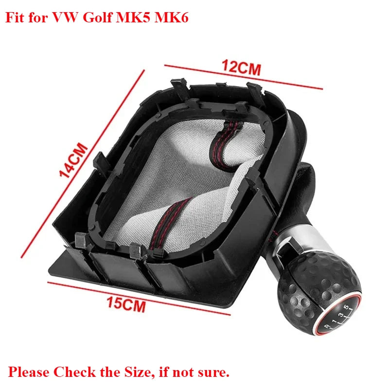 Pommeau de levier de vitesse pour VW Golf 5 MK5 R32 GTD GTI Golf 6 MK6 R20 2004-2013, levier de vitesse de voiture avec soufflet et couvercle de démarrage