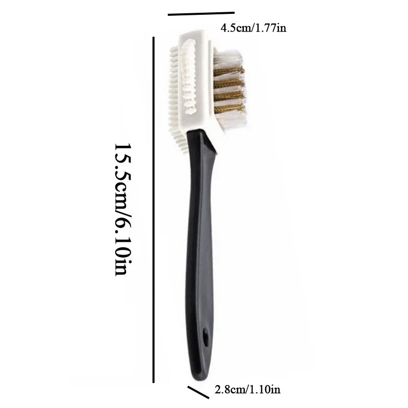 1/2PCS 3-sided S-type Cleaning Brush Suede Suede Snow Boots Cleaning Copper Wire Shoe Brush Cleaning Tool