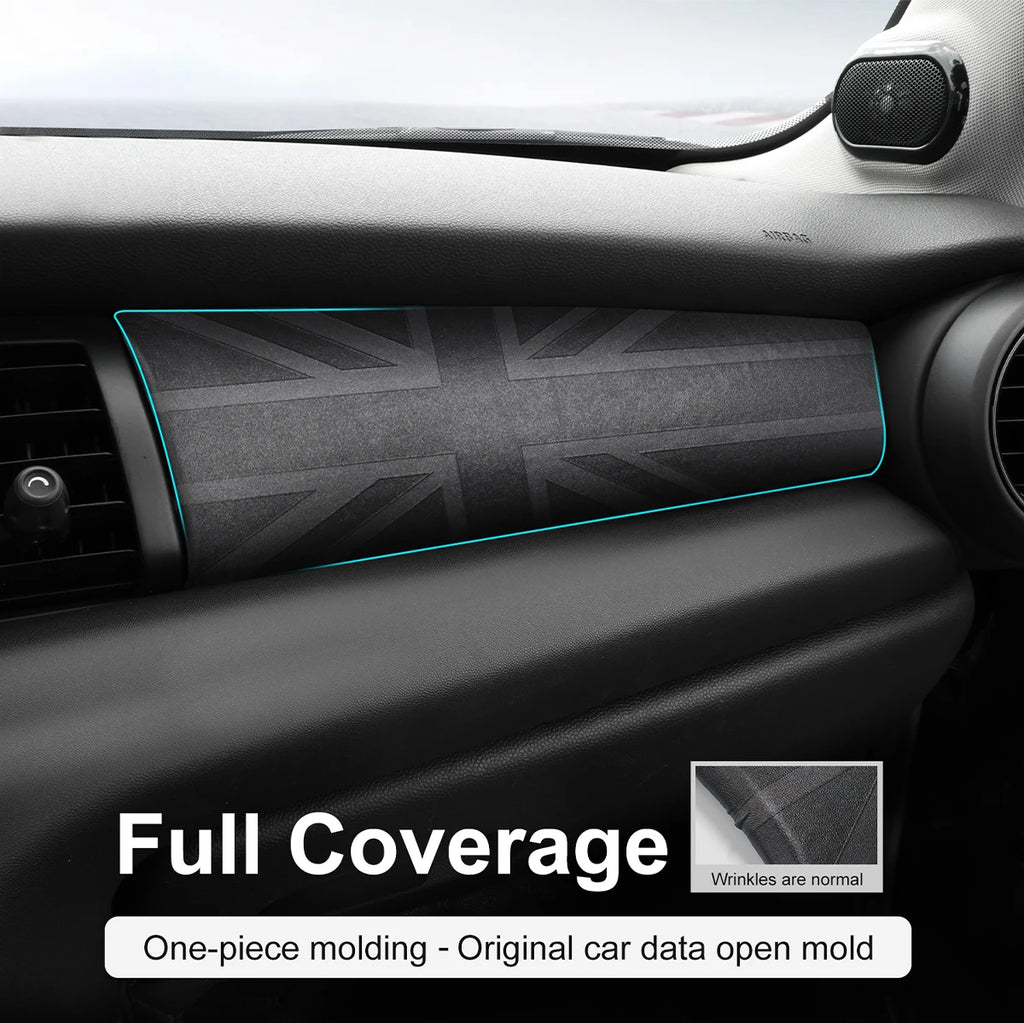 Car Dashboard Decorative Shell ABS Leather For Mini Cooper F55 F56 F57 2014-2021 Center Console Decorative Shell Car Accessories
