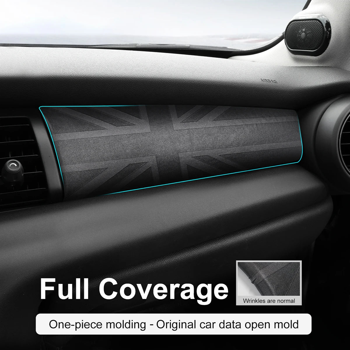 Car Dashboard Decorative Shell ABS Leather For Mini Cooper F55 F56 F57 2014-2021 Center Console Decorative Shell Car Accessories