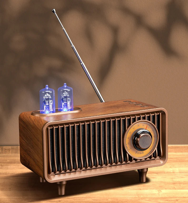 Haut-parleur Bluetooth sans fil FM Rétro Radio Subwoofer Carte mémoire Clé USB Haute Qualité Intérieur MP3 Haut-parleur portable Maison